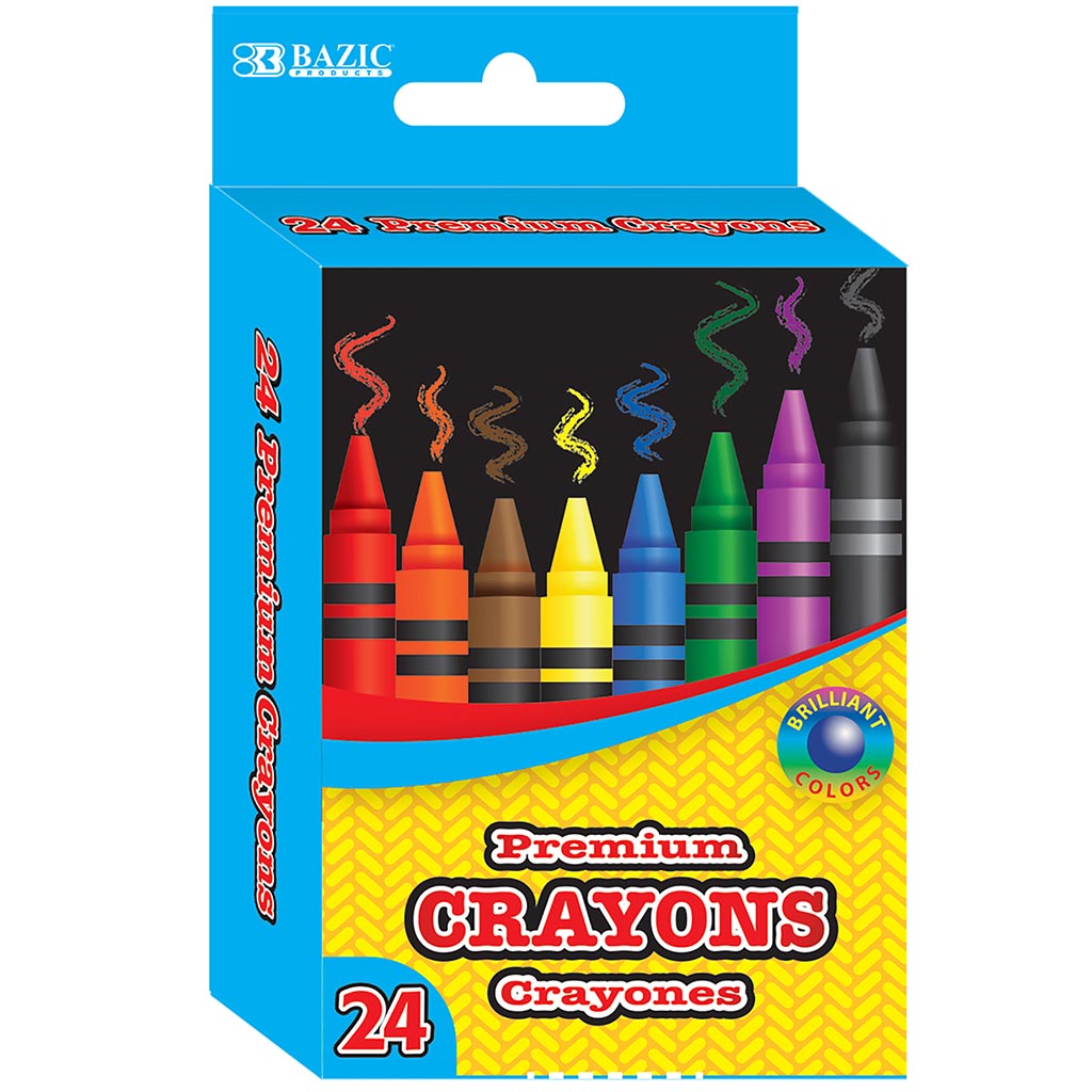 Bazic Premium Crayons 24 Color