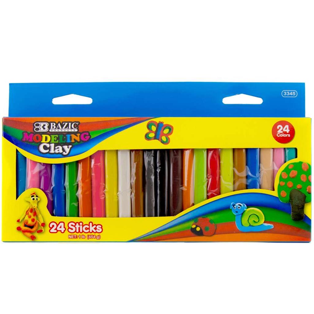 Bazic Modeling Clay Sticks 24 Color 1lbs