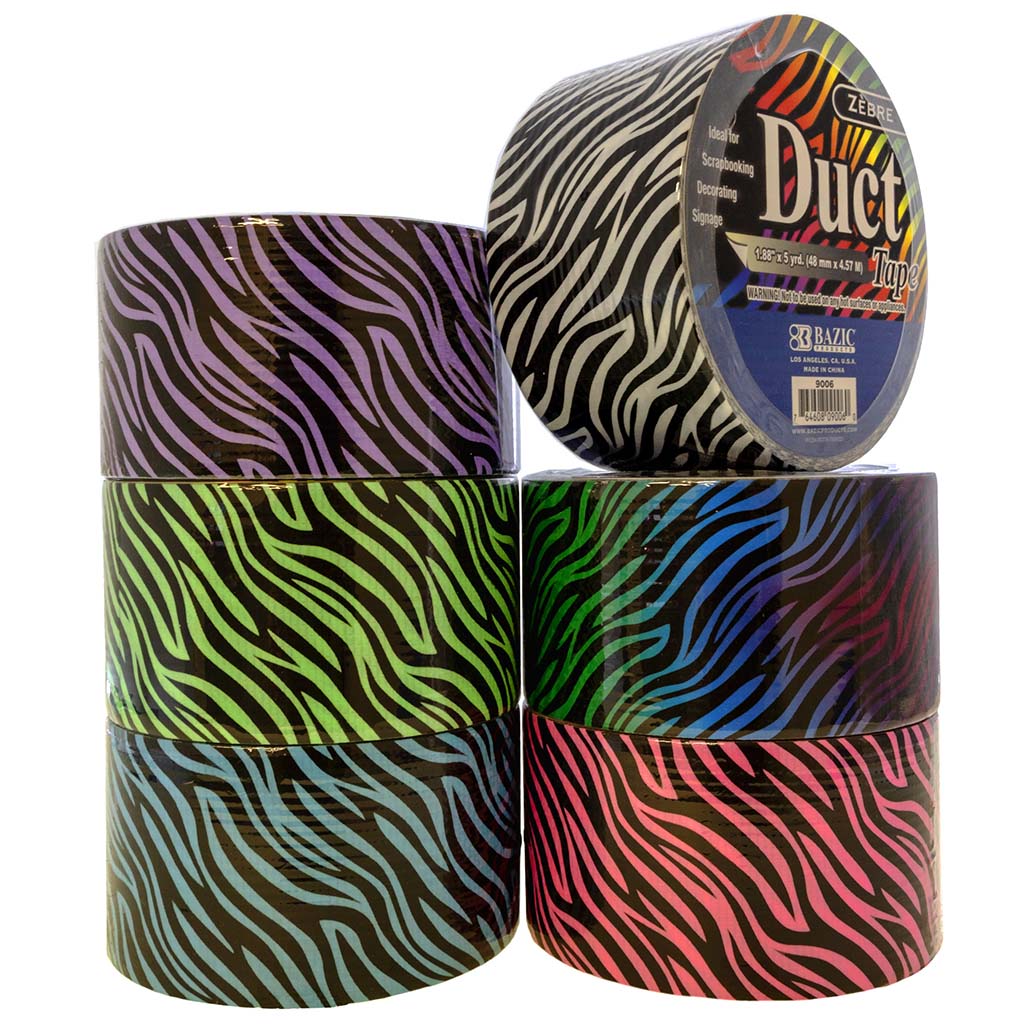 Bazic Zebra Series Duct Tape 1.88in x 5yards