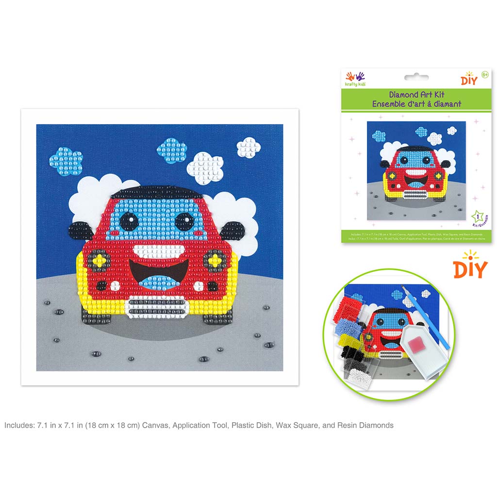 Krafty Kids Kit: Diy Diamond Art Kit Car