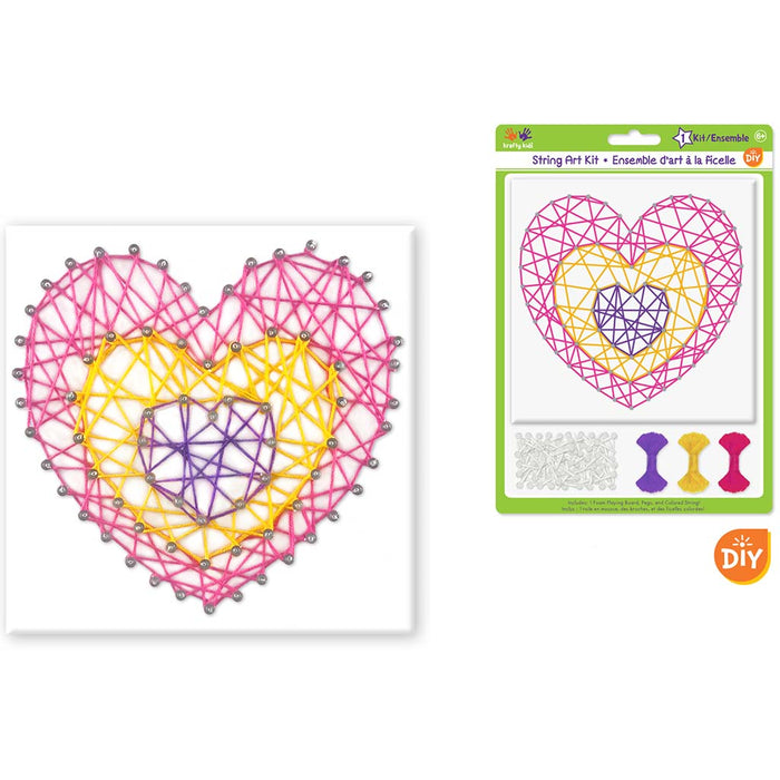 Krafty Kids Kit: Diy String-Art Kit Heart Medley