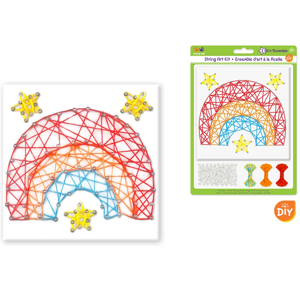 Krafty Kids Kit: Diy String-Art Kit Rainbow