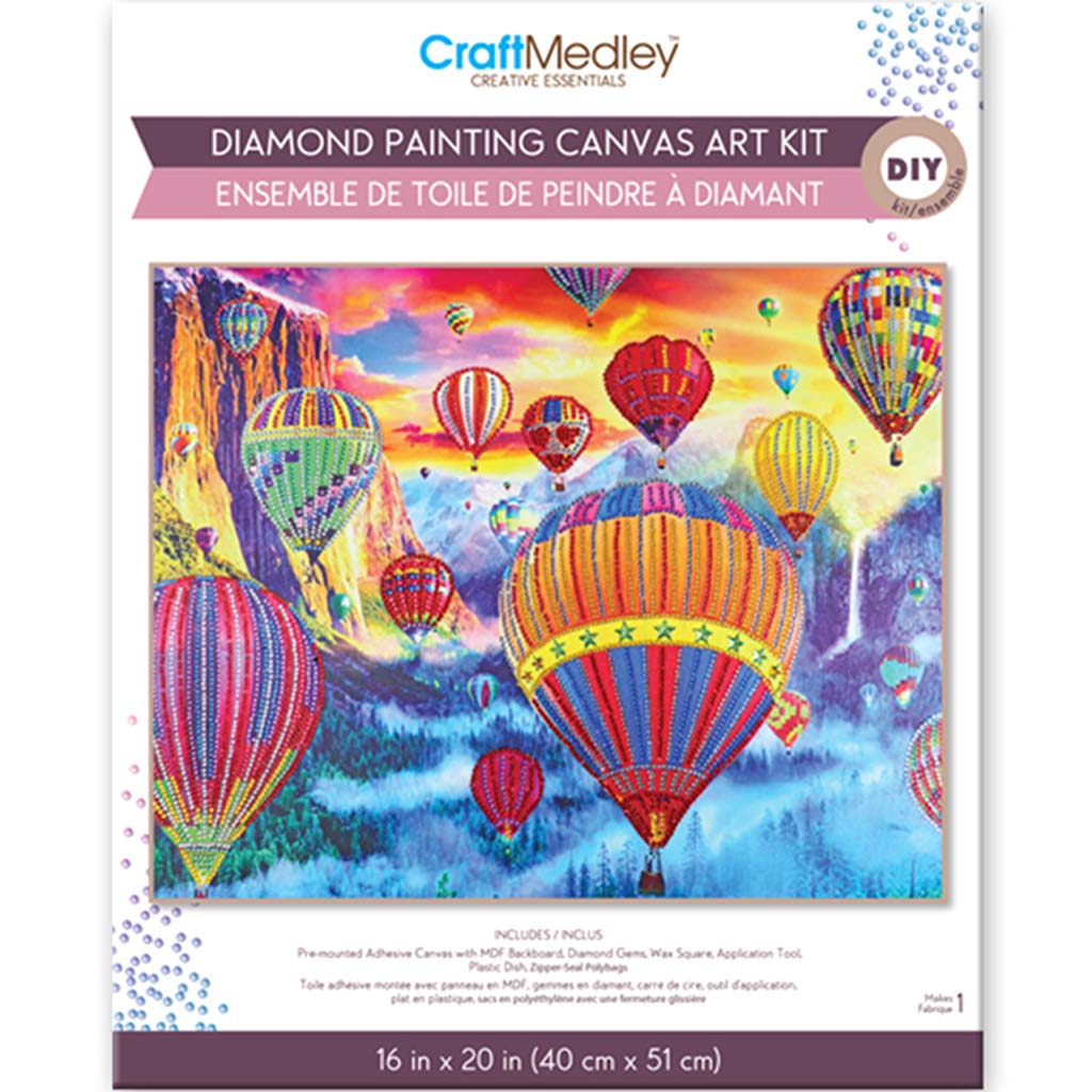 Krafty Kids Kits: Canvas Diy Goody Bags W/4 Markers Hot Air Balloons