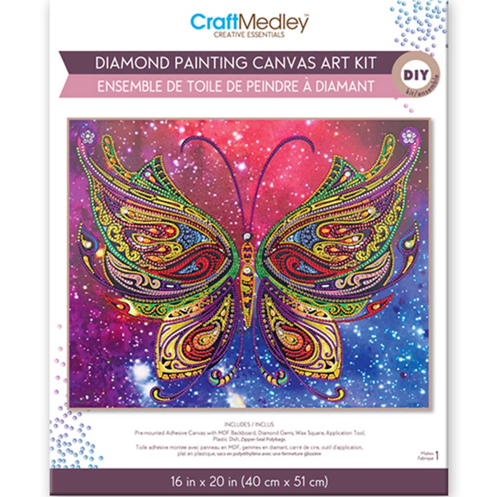 Krafty Kids Kits: Canvas Diy Goody Bags W/4 Markers Butterfly