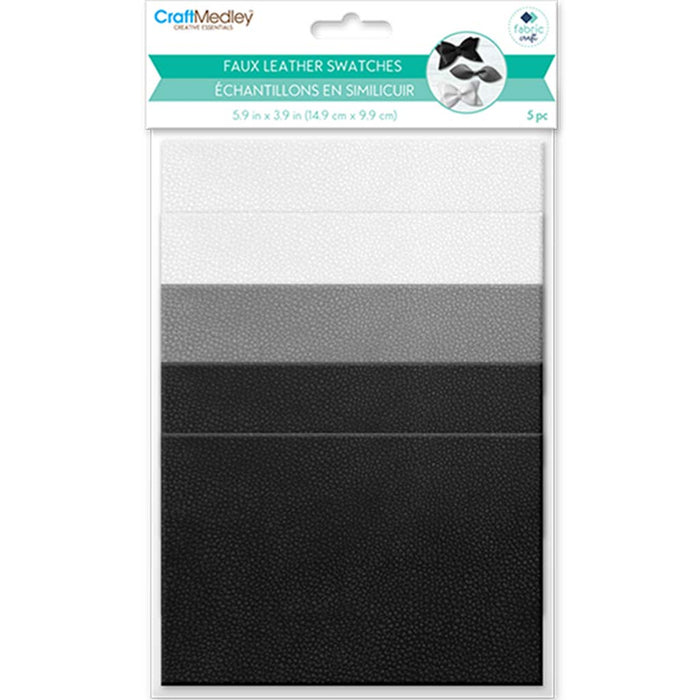Fabric Craft:  Faux Leather Swatches 5Ct Classic, 5.9in X 3.9in