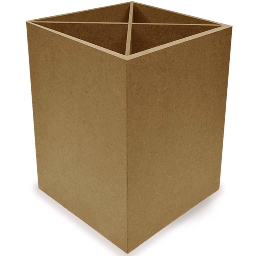 Wood Craft: Natural Desk Organizer 4-Comp Mdf, 3in X 4in