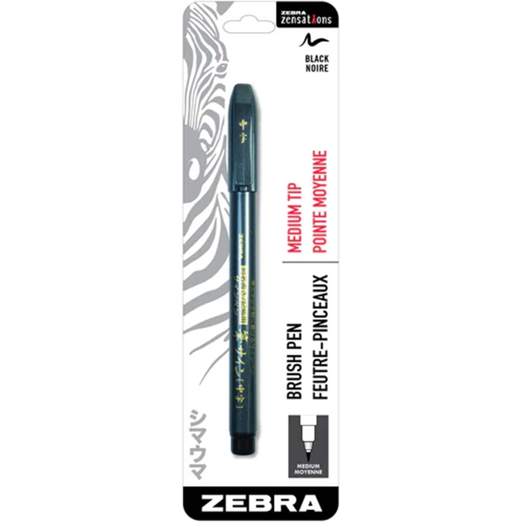 Zebra Zensations Medium Tip Brush Pen Black