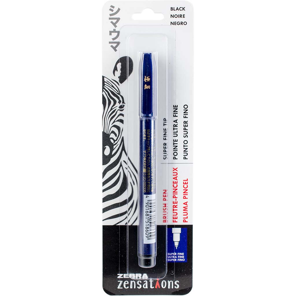 Zebra Zensations Super Fine Tip Brush Pen Black