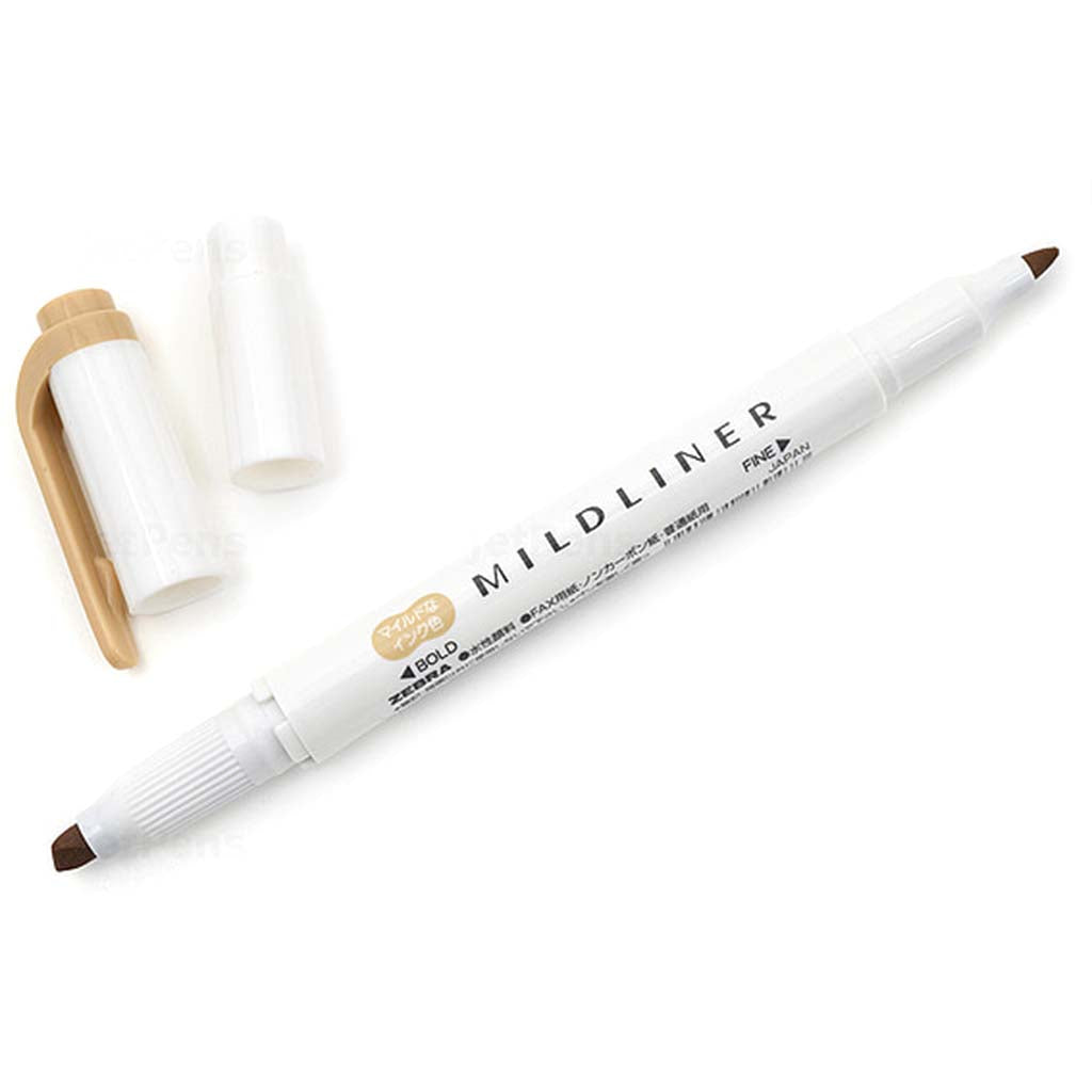 Zebra Mildliner Double Ended Highlighter Beige