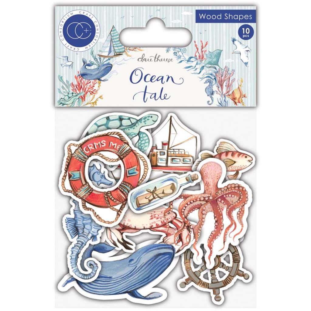 Laser Cut Wooden Shapes 10Pkg Ocean Tales