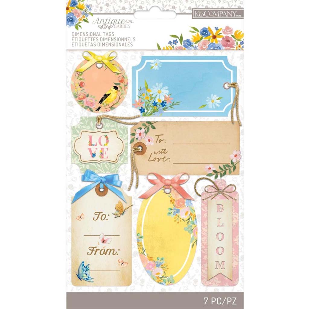 Tags with Ribbon Accents, 7pkg