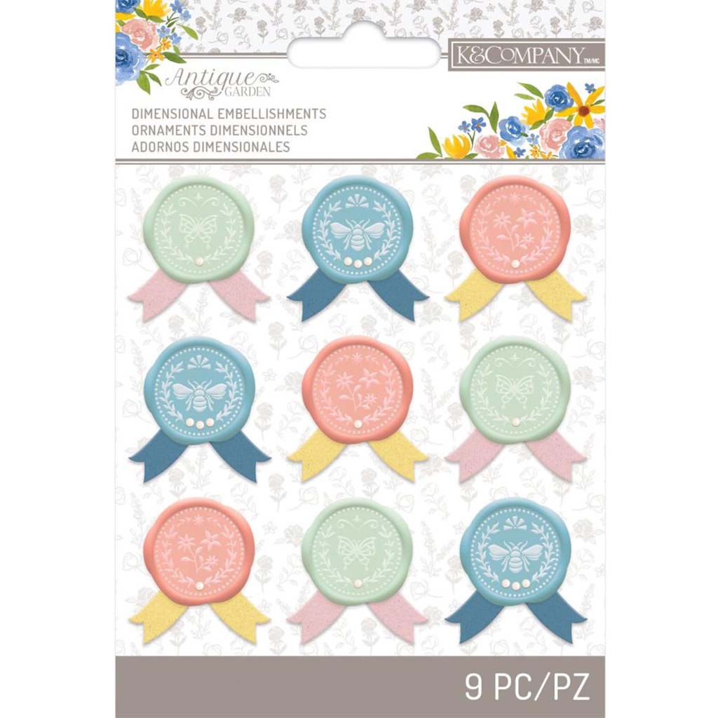 Seals with Ribbon Accents 9Pkg