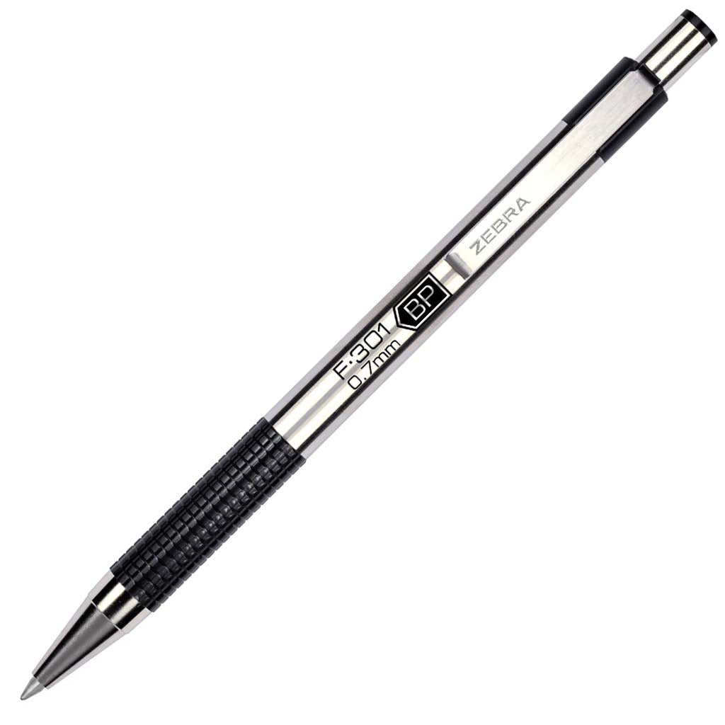 Zebra F-301 Retractable Ballpoint Pen 1mm Black