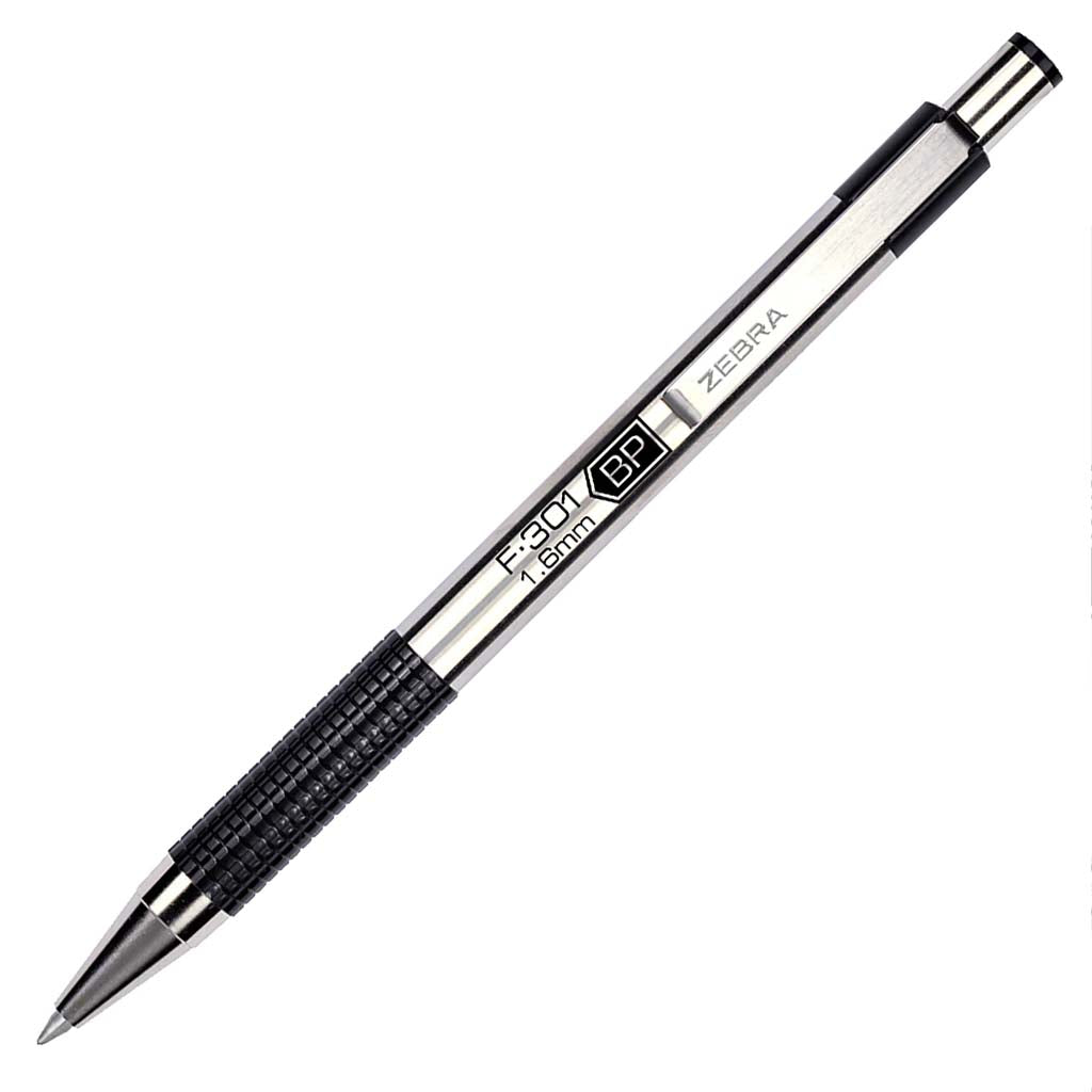 Zebra F-301 Retractable Ballpoint Pen 1.6mm Black