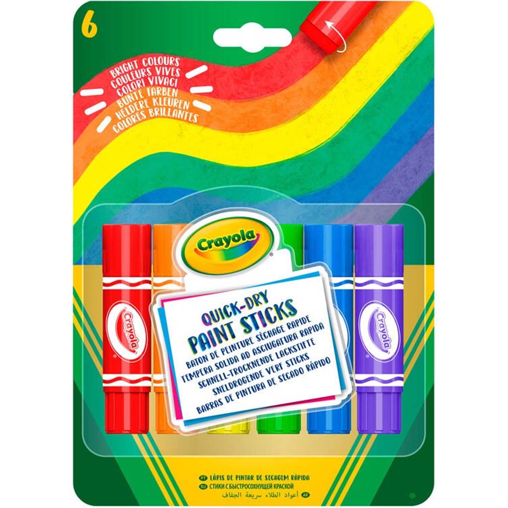 Crayola Project Quick Dry Paint Sticks, 6ct
