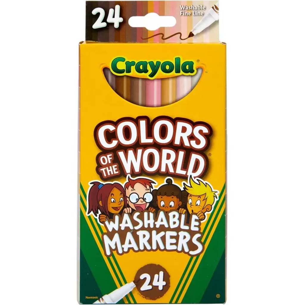 Washable Fine Line Markers Colors of the World, 24ct