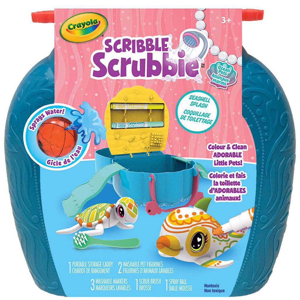 Scribble Scrubbie Ocean Pets Seashell Splash