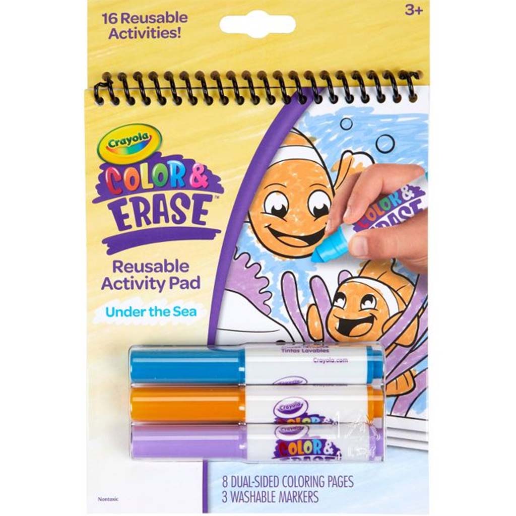 Color &amp; Erase Activity Pad, Under the Sea