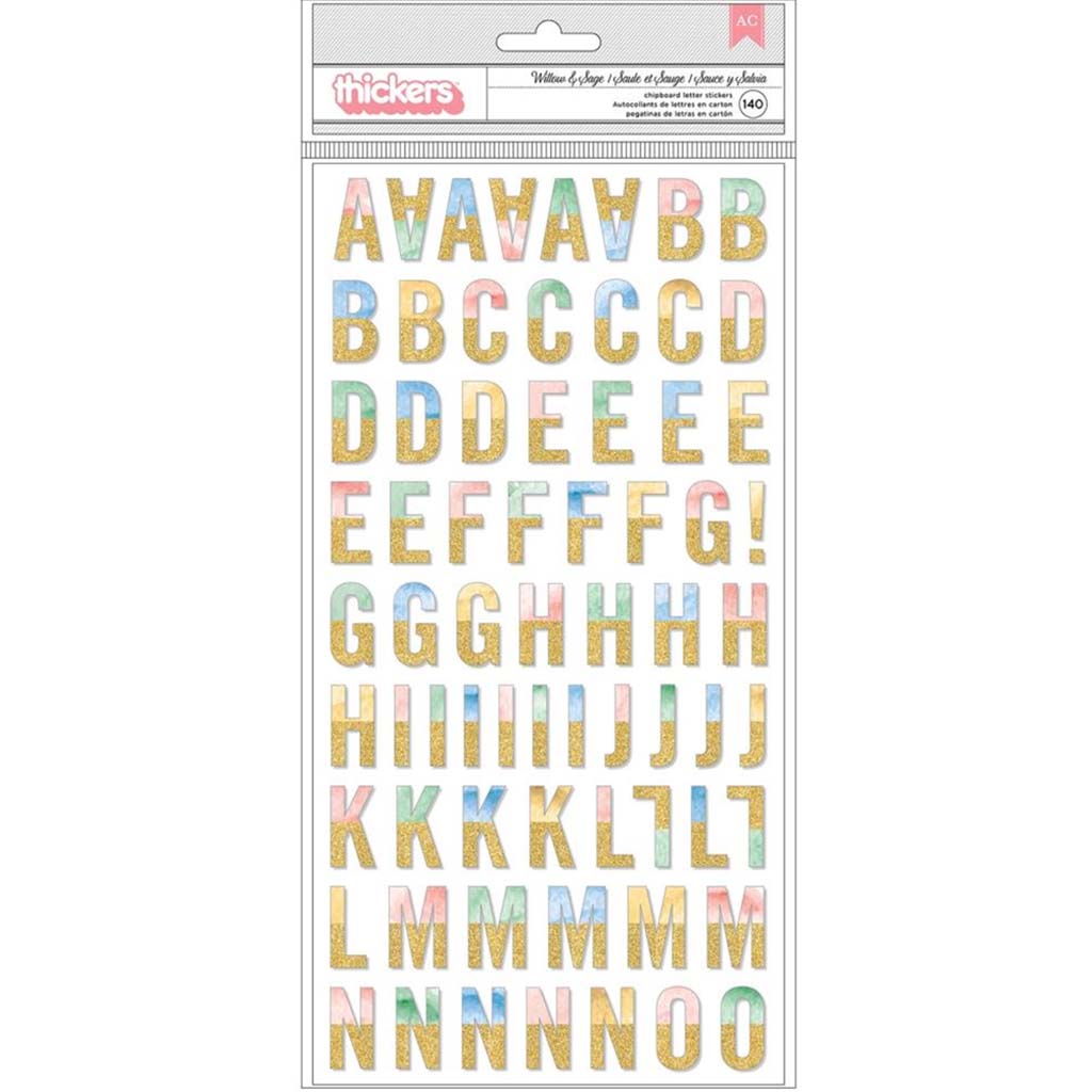 Willow &amp; Sage Thickers Alphabet, 140pkg
