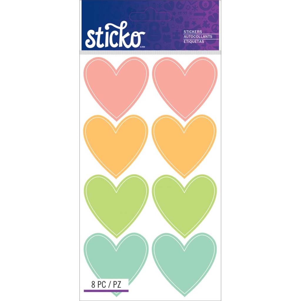 Sticko Labels Color Hearts