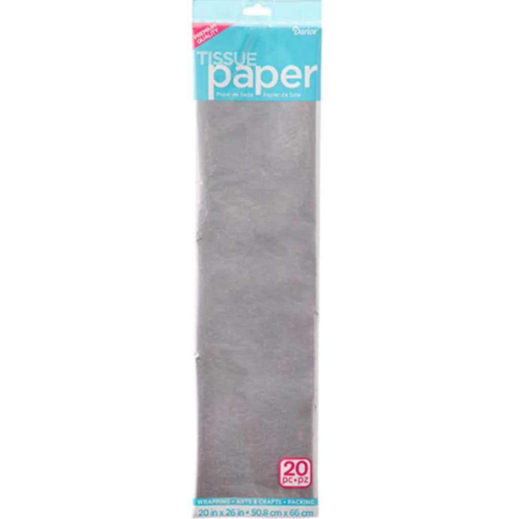 Tissue Paper Metallic Silver 20 x 26 inches 20 sheets 