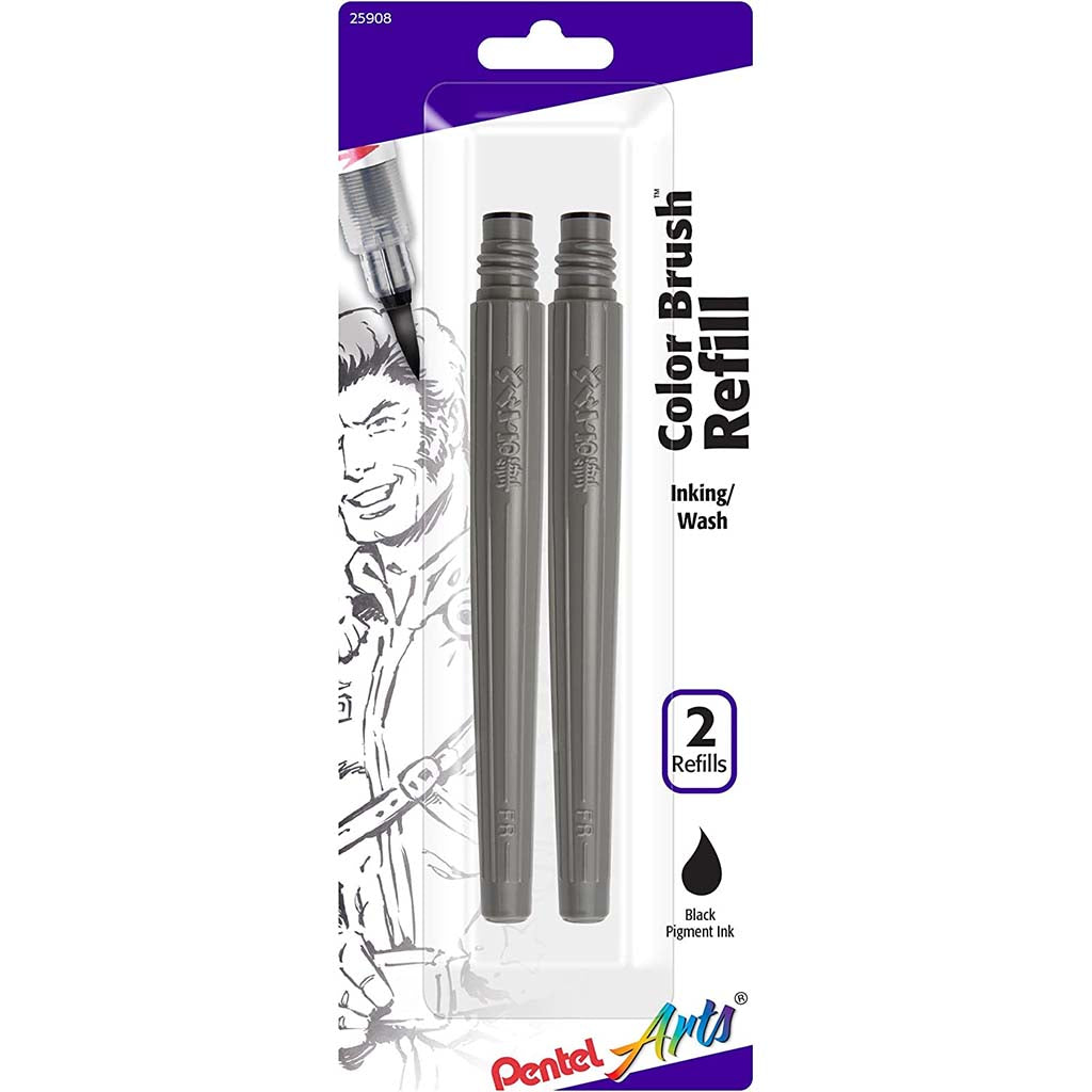 Color Bush Refll Black Pigmented 2Pk