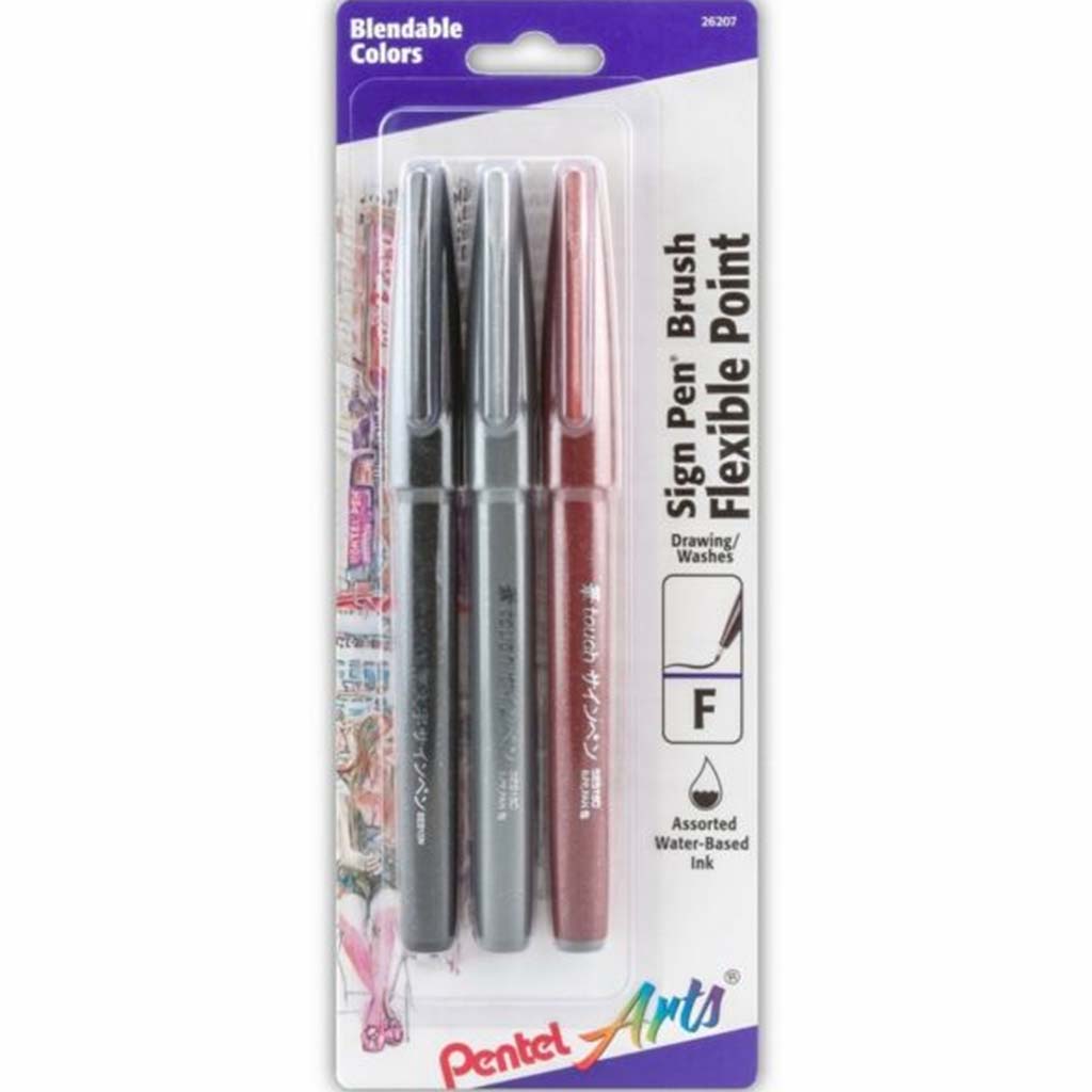 Sign Pens With Brush Tip
