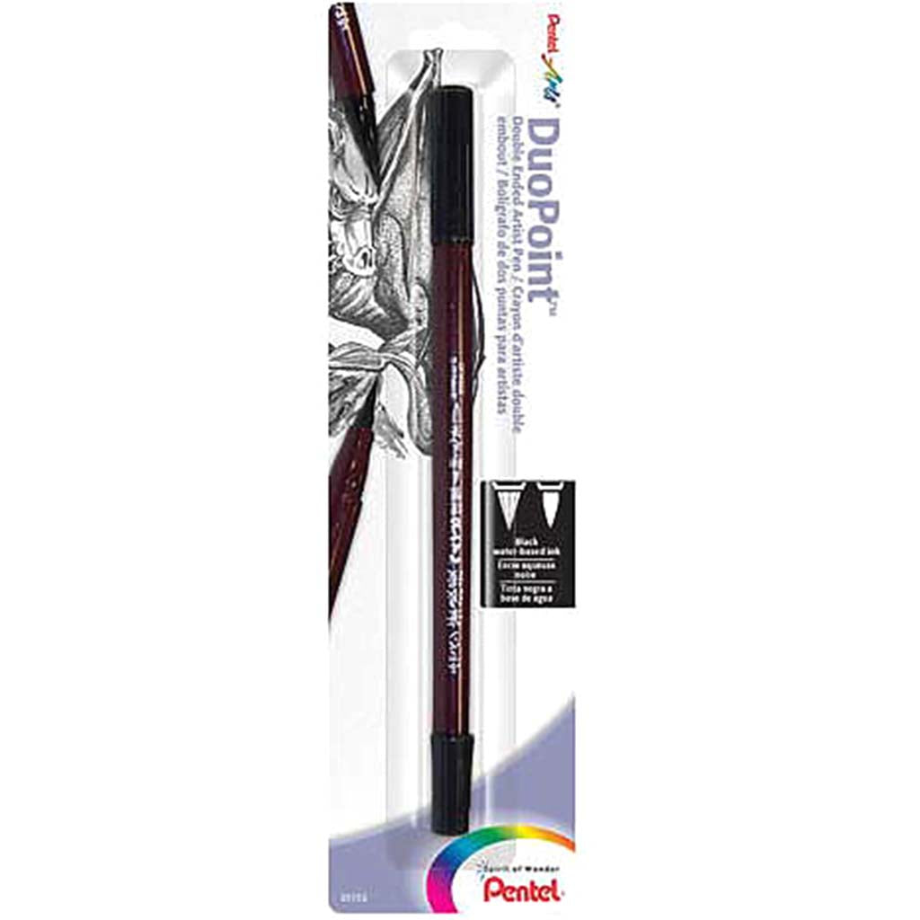 DuoPoint Double Ended Artist Pen Black