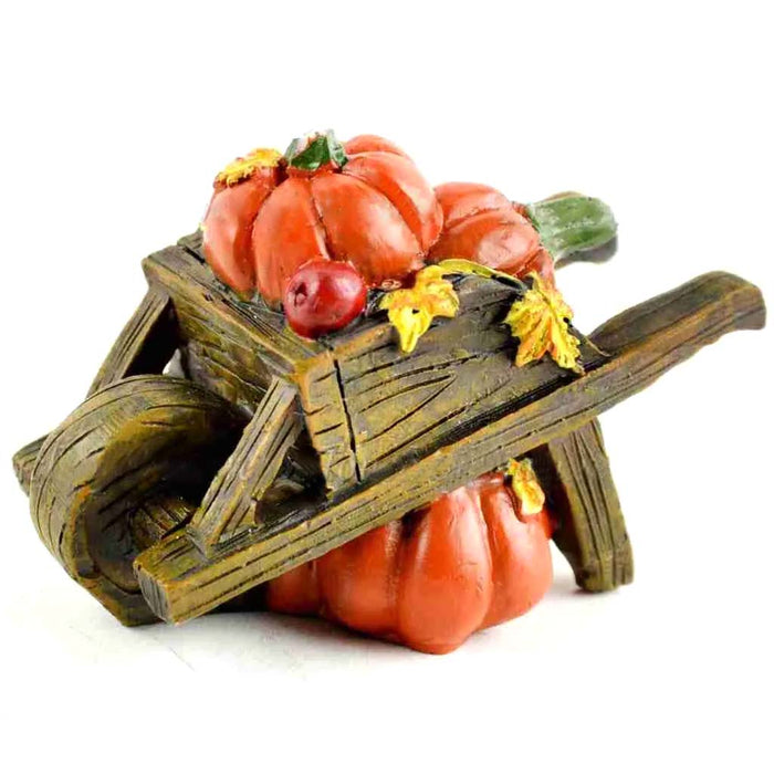 Fall Wheelbarrow, Pumpkins & Apples in Cart 2.5in