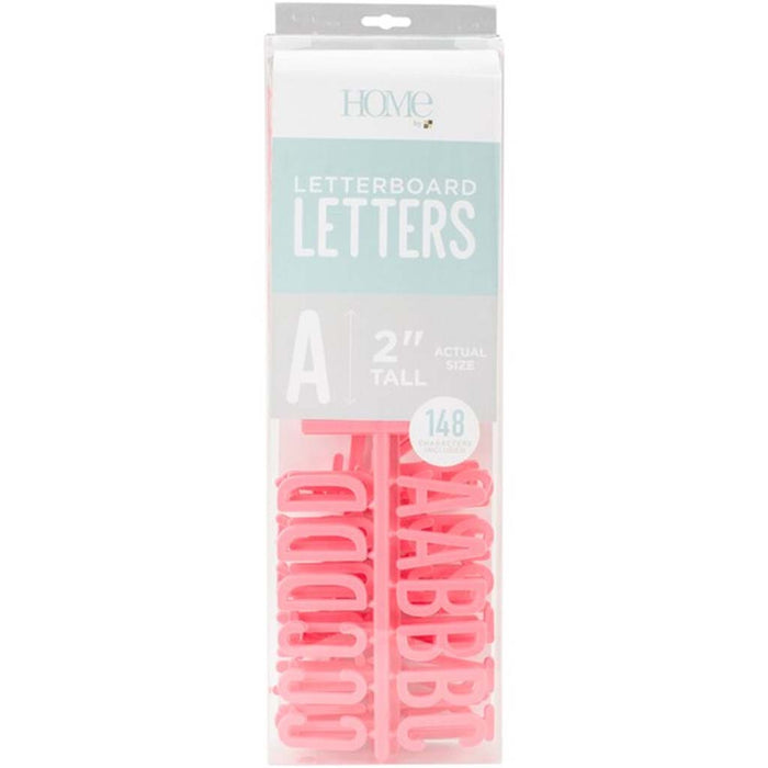 DCWV Letterboard Letters Set 2in- Coral, 148pcs