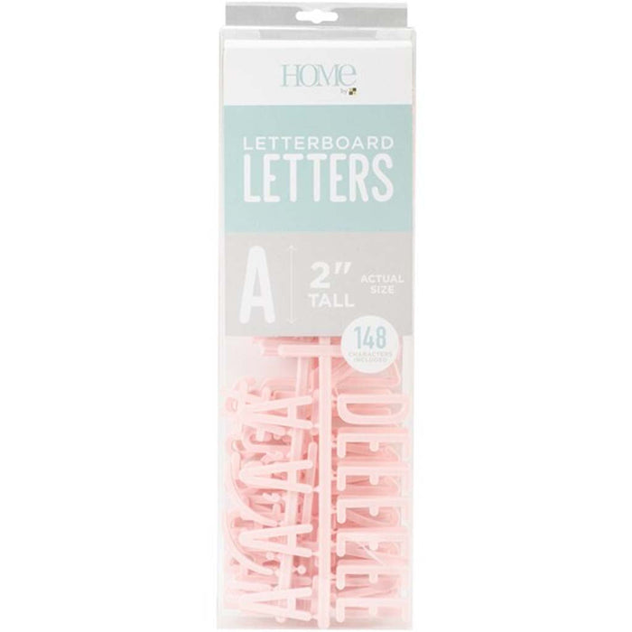 DCWV Letterboard Letters Set 2in- Pink, 148pcs