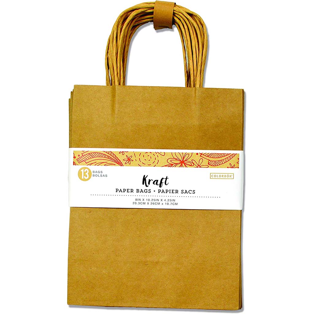 Colorbok Large Paper Sacks Brown, 13ct