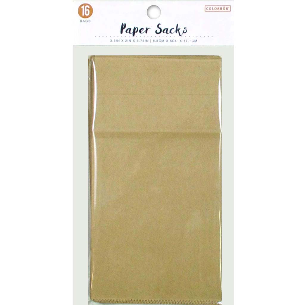 Colorbok Small Paper Sacks Brown, 16ct
