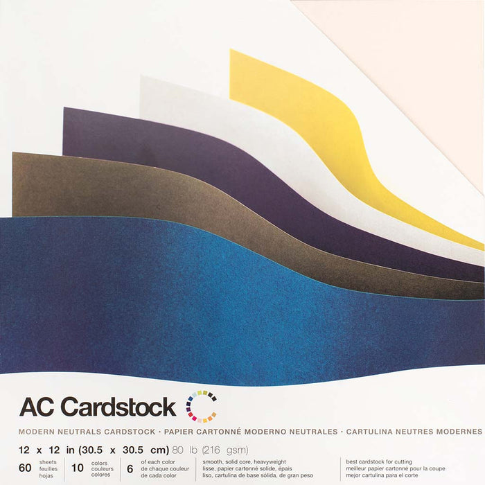 Modern Neutrals Smooth Cardstok 12in x 12in, 60pc