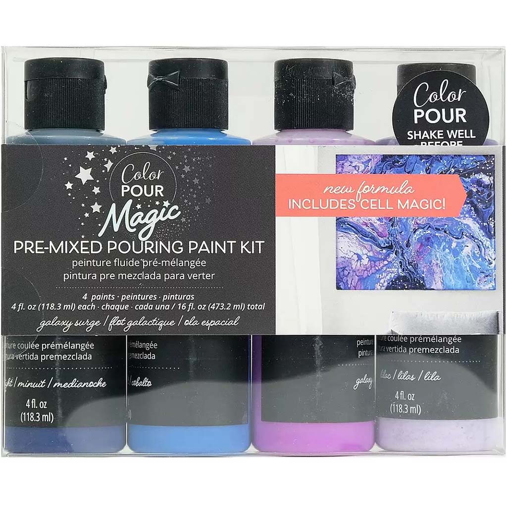 Color Pour Kit Magic Galaxy Surge, 4pk