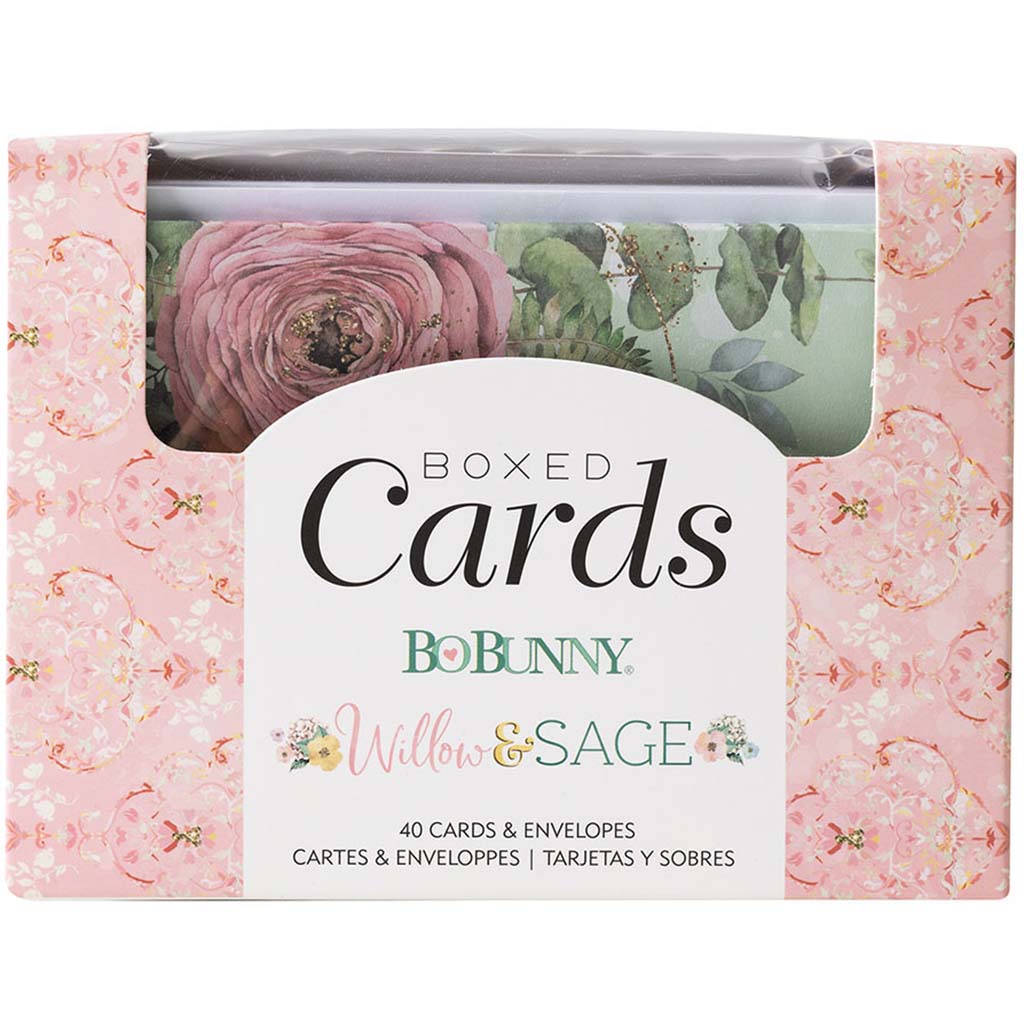 Bobunny Willow and Sage Box of Cards, 40ct