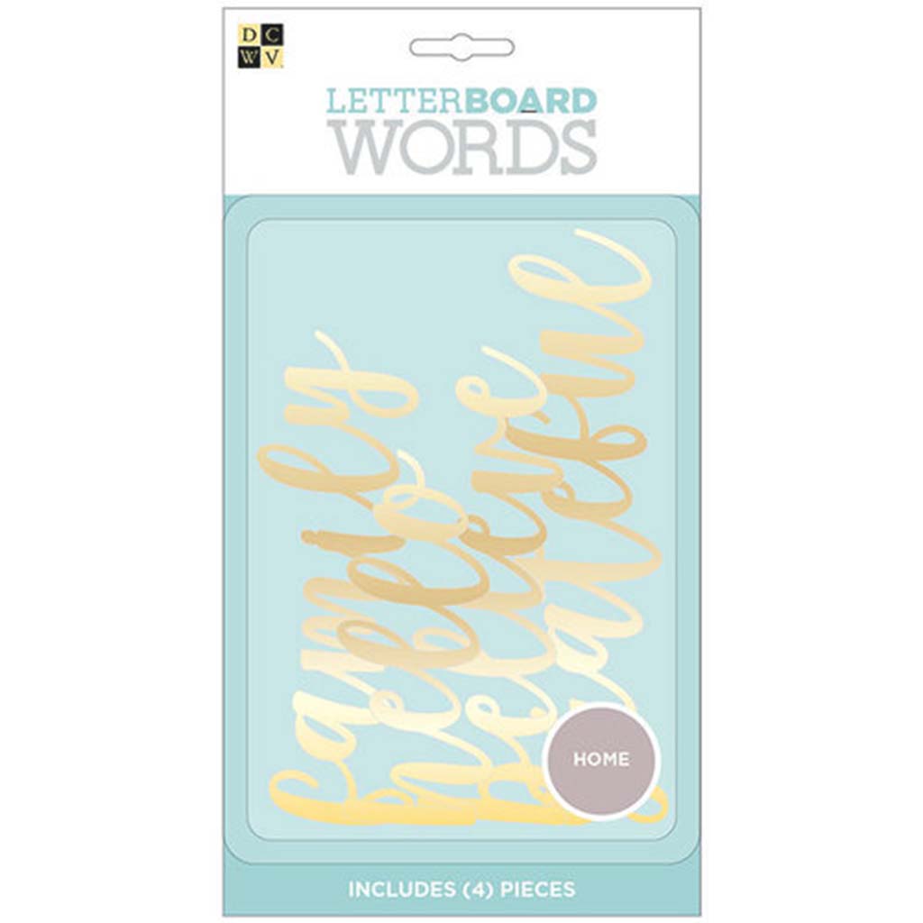 Letter Board Ombre Gold Word, 4pc