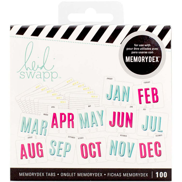 Heidi Swapp MemoryDex Calendar Kit 100 Pieces Memory Deck System