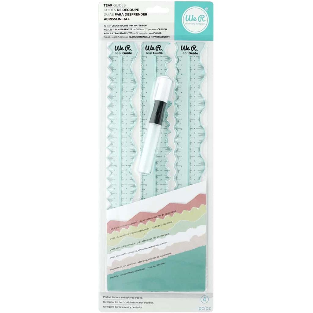 We R Tool Tear Guide Rulers, 4pc