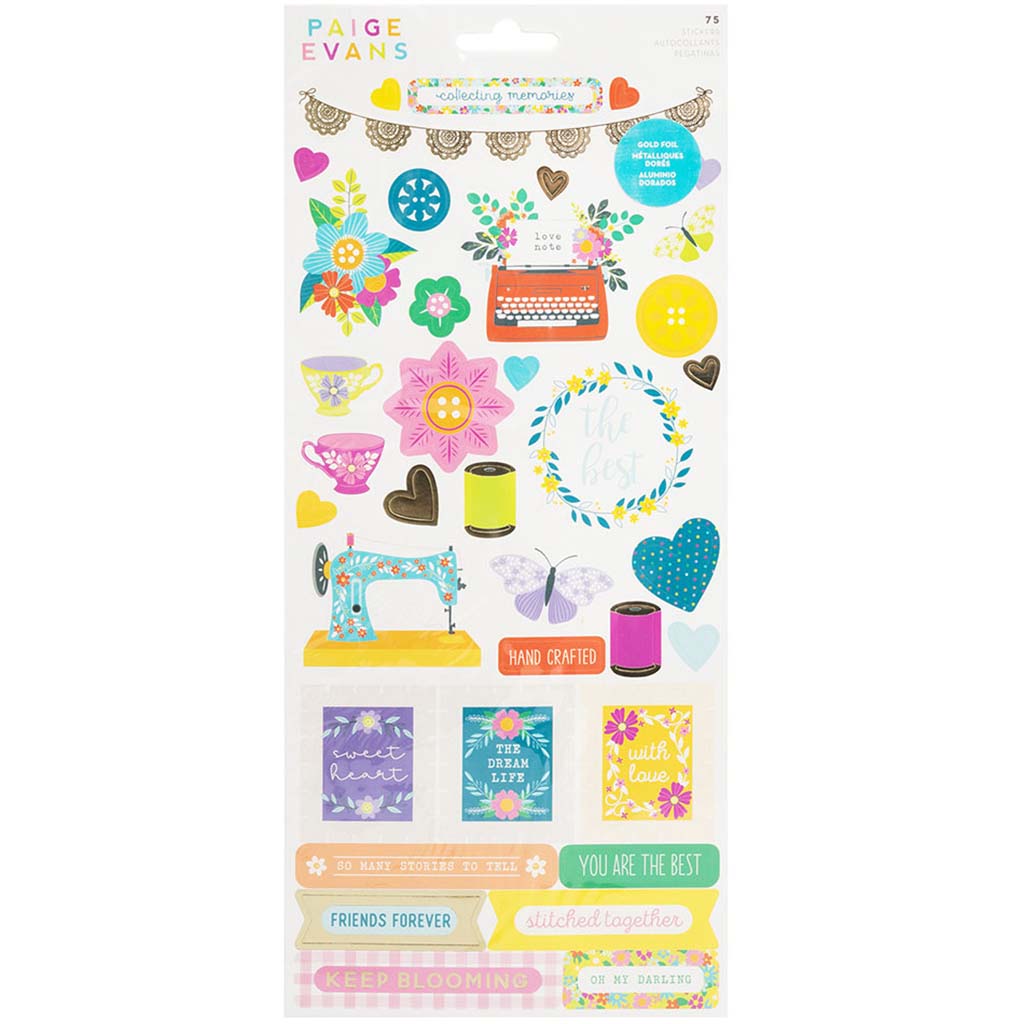 Paige Evans Splendid Cardstock Stickers Accents &amp; Phrases