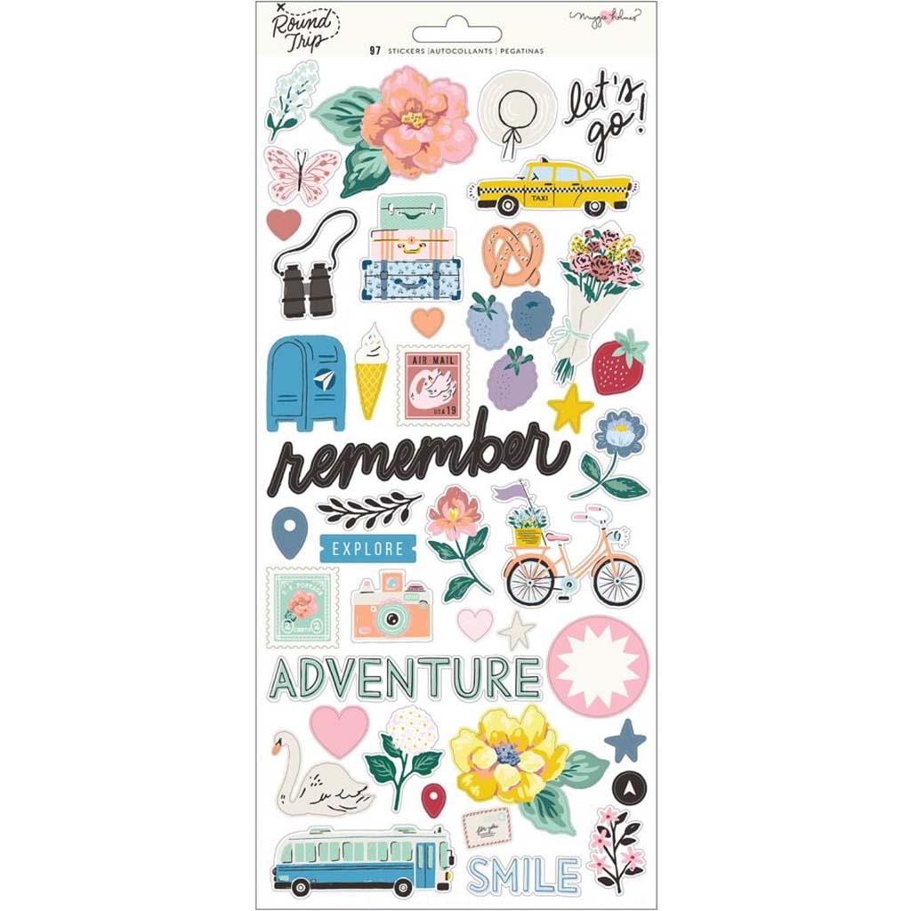 Maggie Holmes Round Trip Sticker Sheet 6in x 12in, 96pc