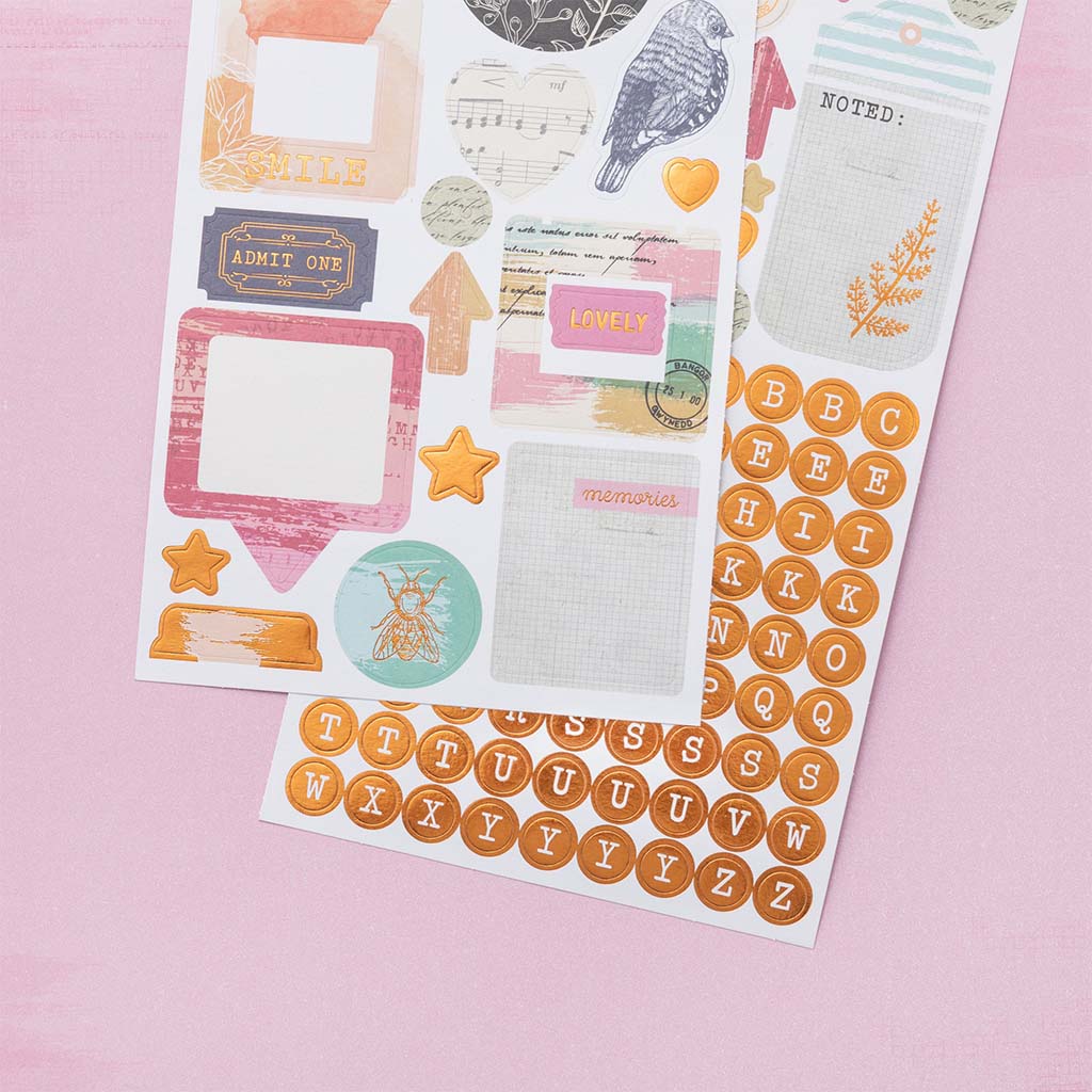 BoBunny Beautiful Things Cardstack Sticker Sheet, 6in x 12in