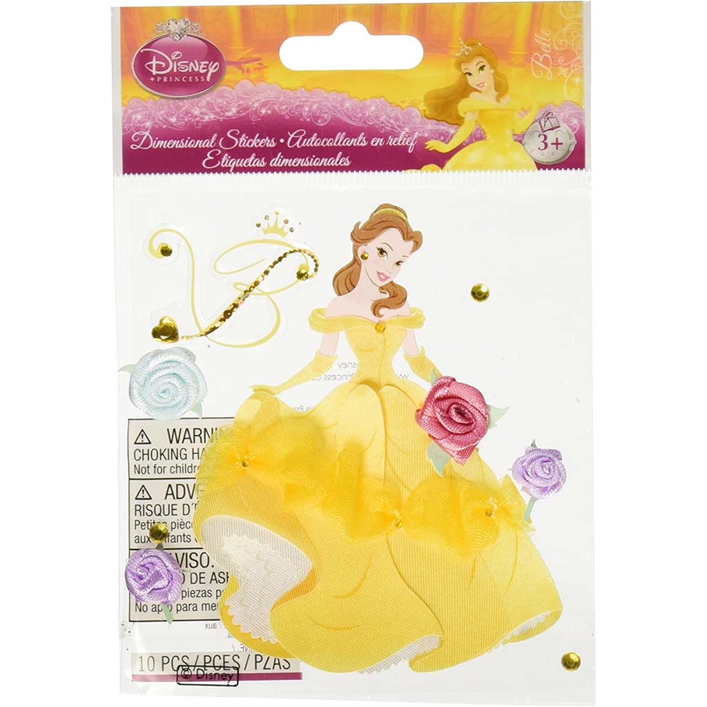 Disney Dimensional Stickers Belle, 10pc