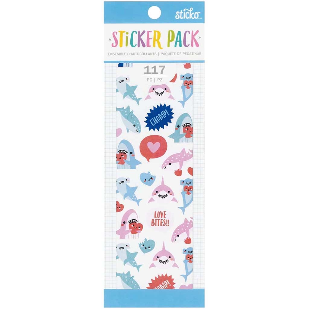 Shark Sti Sticker 3 Sheets, 117pc