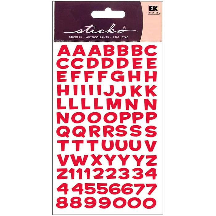 Sticko Alphabet Stickers - Funhouse, Deep Red Metallic, 89pcs