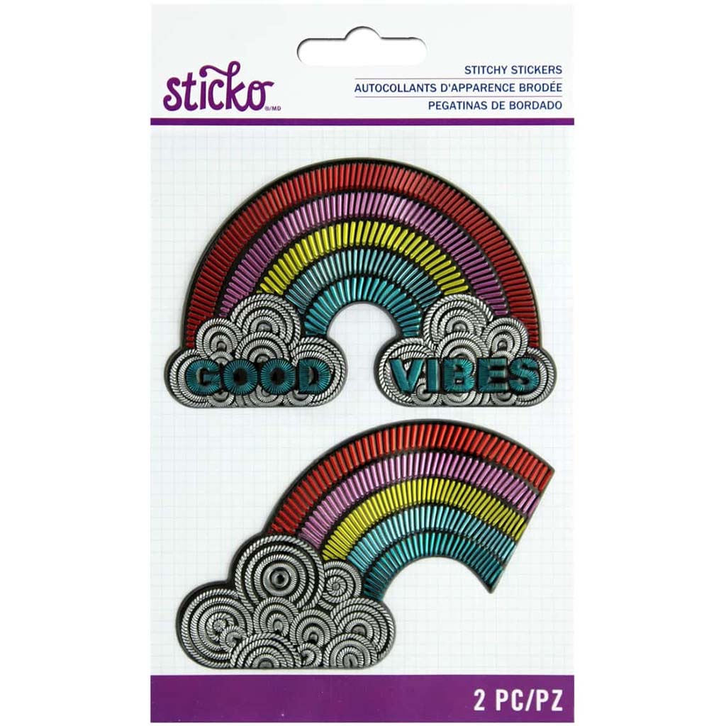 Stitchy Rainbow PVC Sti Stickers, 2pc