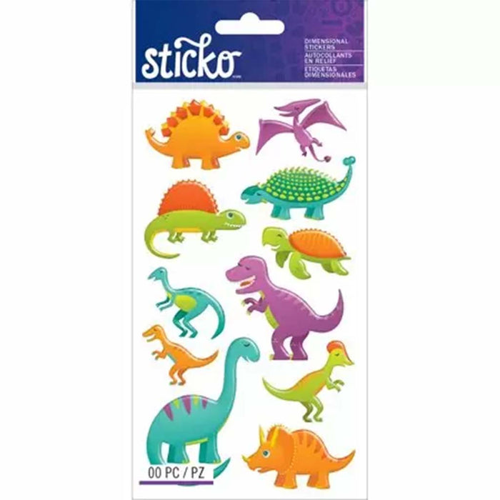 Sticko Dinosaurs Plus 3D Stickers 11pc