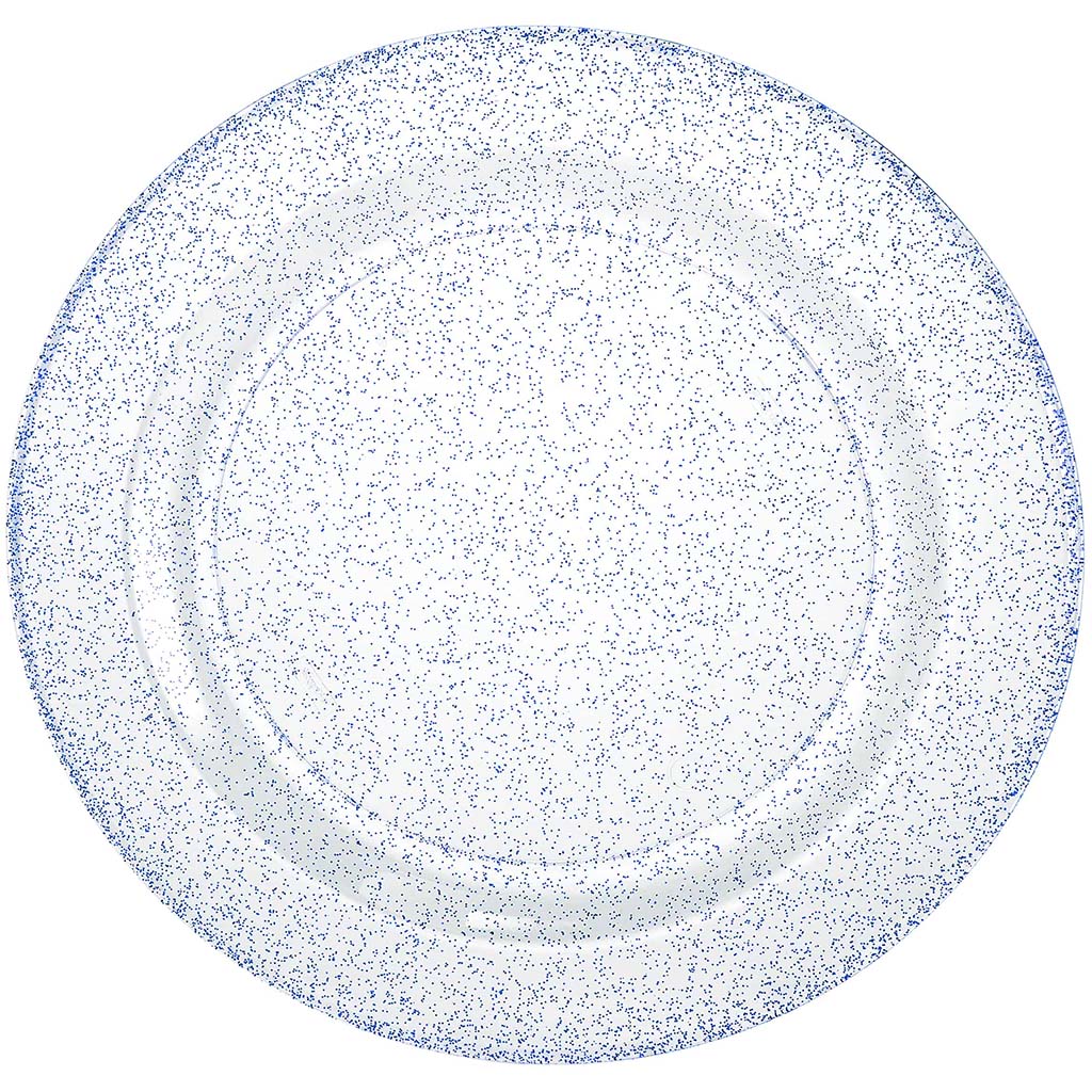 Glitter Plate Blue, 10.25in