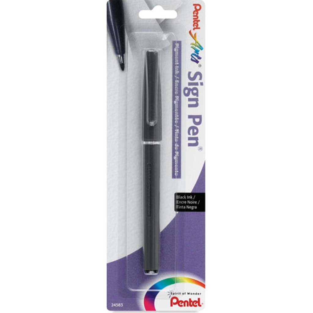 Fiber Tip Sign Pen Black Pigment