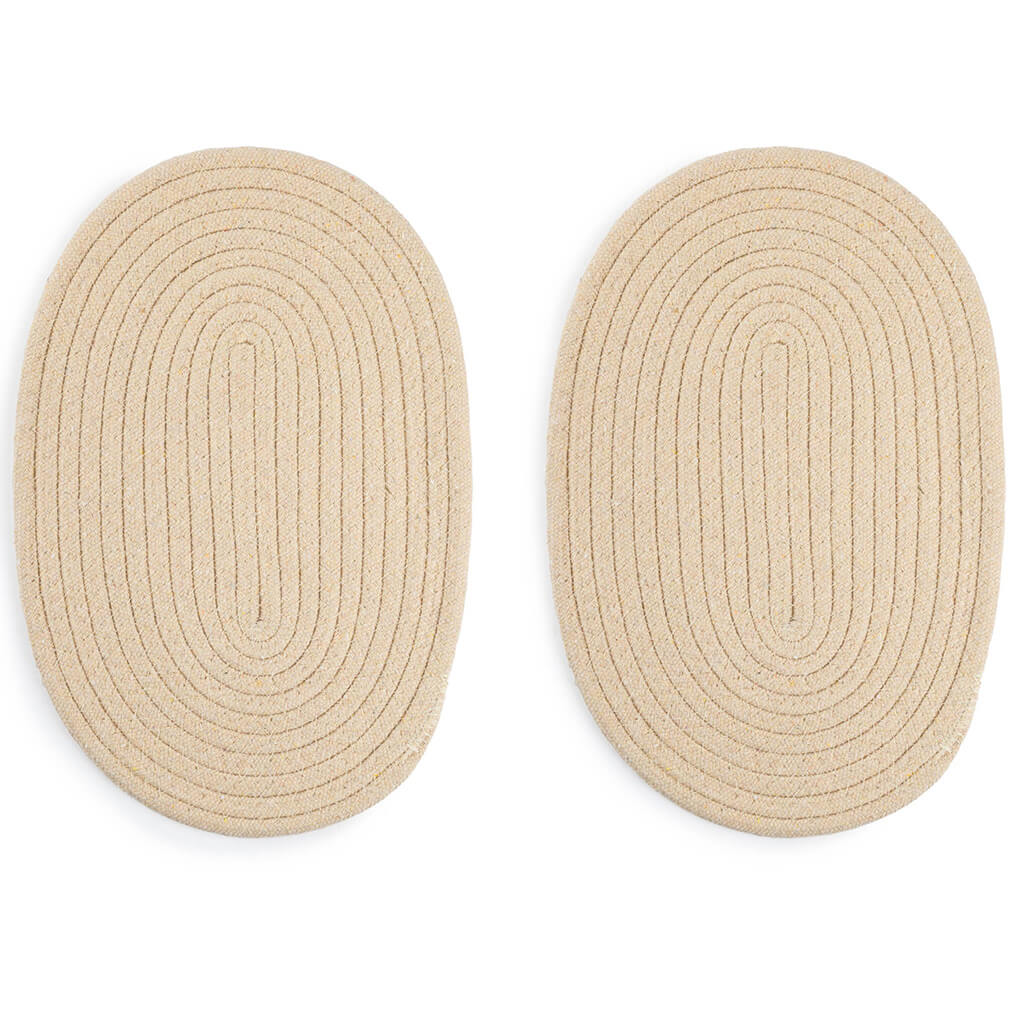 Oval Woven Trivets 2pcs- Vanilla